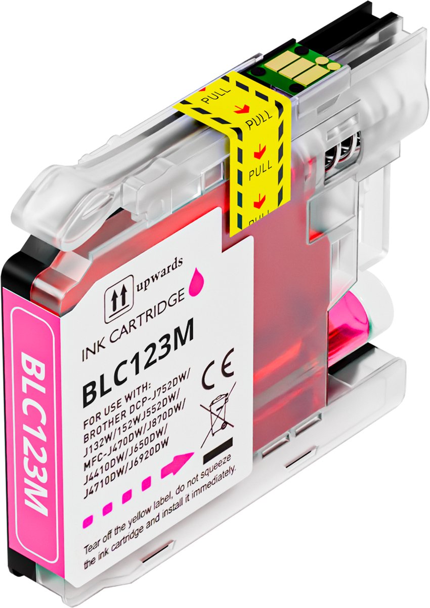 Boxstuff inkt geschikt voor Brother LC123 - Magenta - Compatibel met Brother DCP-J132W / DCP-J152W / DCP-J552DW / DCP-J752DW / MFC-J4410DW / MFC-J4510DW / MFC-J4610DW / MFC-J470DW / MFC-J4710DW / MFC-J650DW / MFC-J6520DW