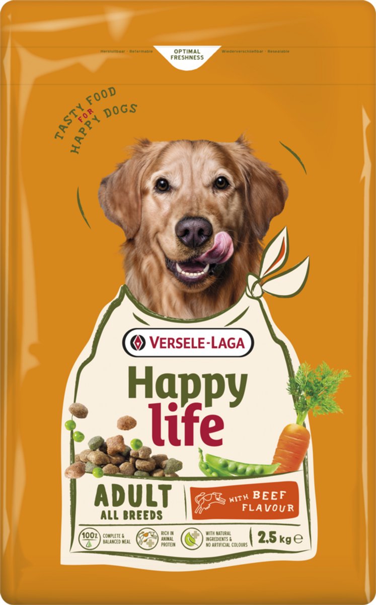 Happy Life Adult Hondenvoer - Beef 12.5kg