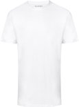 Wit Slater T-shirt met ronde hals en korte mouwen.