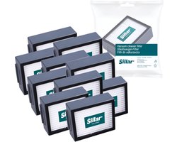 Sillar, set 10 stofzuigerfilters, HEPA filters, anti-allergeen, geschikt voor schoonmaakrobot iRobot Roomba serie E I J, E4, E5, E6, E7, Combo I5/I8/J5 PLUS, I3, I3+, I4, I4+, I5, I5+, vervanging, 5x6.5x2 cm