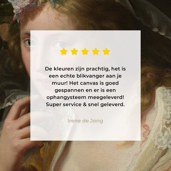 Tableau sur Toile Une Bergère - Peinture de Paulus Moreelse - 90x90 cm - Décoration murale