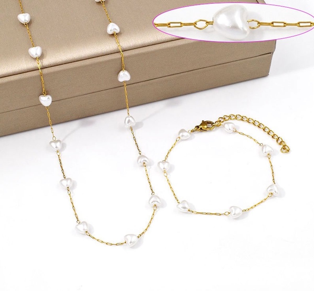 RVS Set ketting en armband 4823