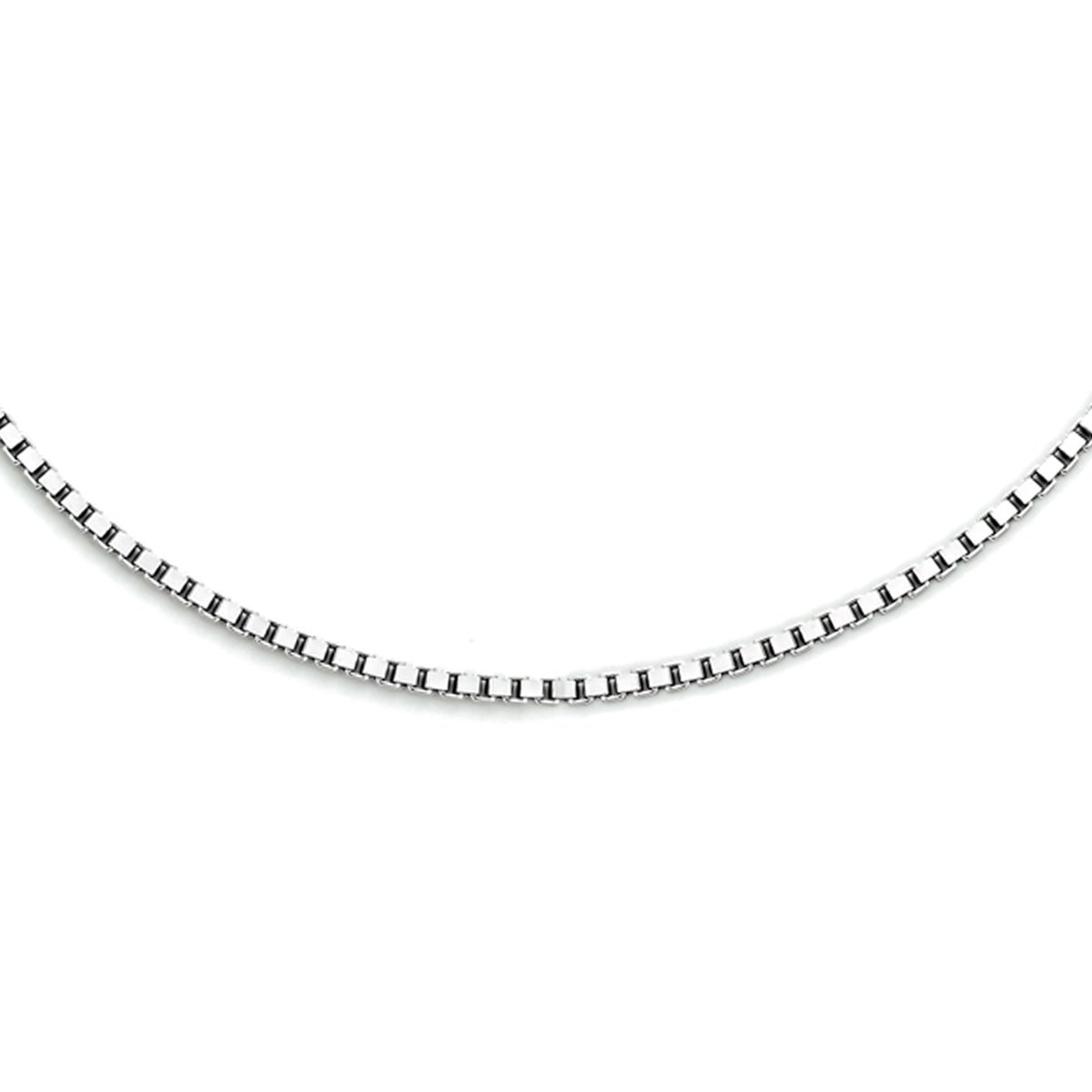 Lev Sieraden - Gerhodineerd 925 zilveren collier - venetiaans schakel - 1.4 mm 42 cm - Gerhodineerd 925 zilver - Schakel ketting