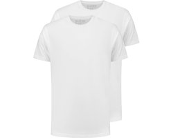 Slater 2500 - BASIC 2-pack T-shirt ronde hals korte mouw wit XL 100% katoen
