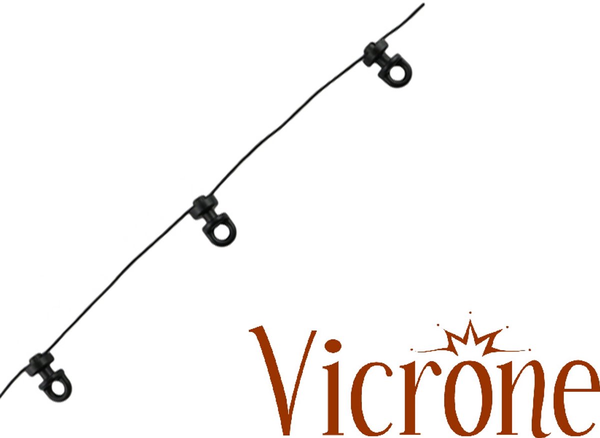 Vicrone® - Waveplooi Glijders - 7 meter wave glijders - zwart - universeel