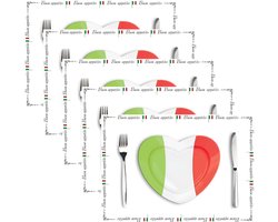 Placemat Italiaans design - 50x stuks - 42 x 30 cm - 90g - Italie - dineren - eetsmakelijk