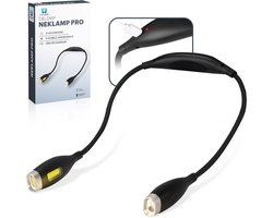 Tjeldrip ® Neklamp Pro – LED Leeslampje – Flexibele Nek Leeslamp – USB-C Oplaadbaar Leeslampje – Bedlamp – Neklampje voor Haakwerk – 3 Lichtkleuren – Zwart