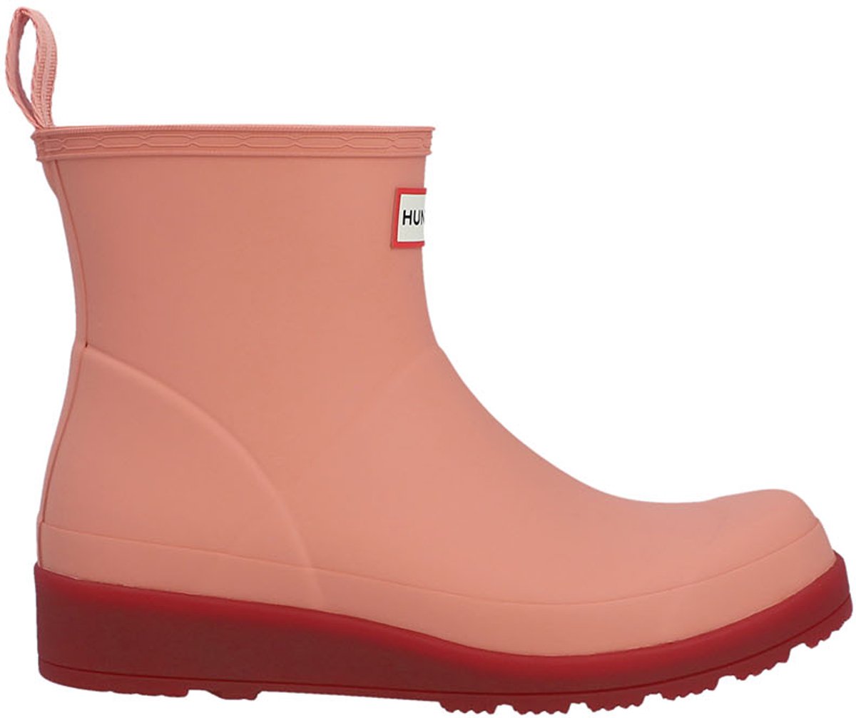 Hunter Women's Play Short Wellington Boots Terracotta Merlot