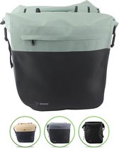 Ekostar® Dubbele Fietstas Urban 46L - 100% Waterdicht - Mint/Zwart - Roltop - Geseald - Fietstassen Elektrische Fietsen