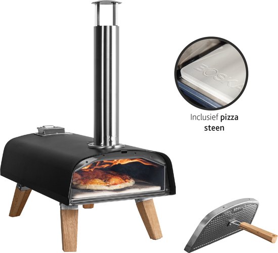 Foto: Boska pizza oven pro pellet pizzaovens pizza oven buiten voor pizza en brood inclusief pizzasteen