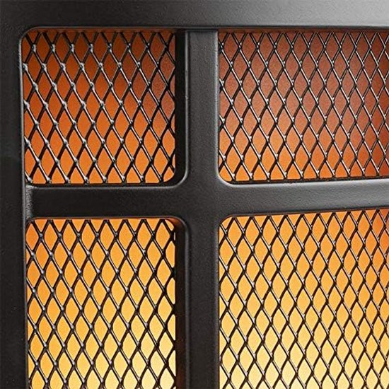 Cheminée électrique Verte - Chauffage électrique - 35 x 30 x 17 cm - Fonction minuterie