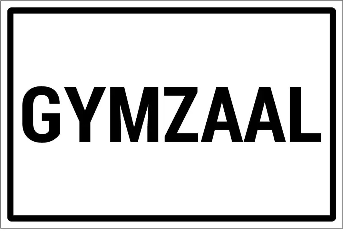 Gymzaal sticker | 30 x 20 cm