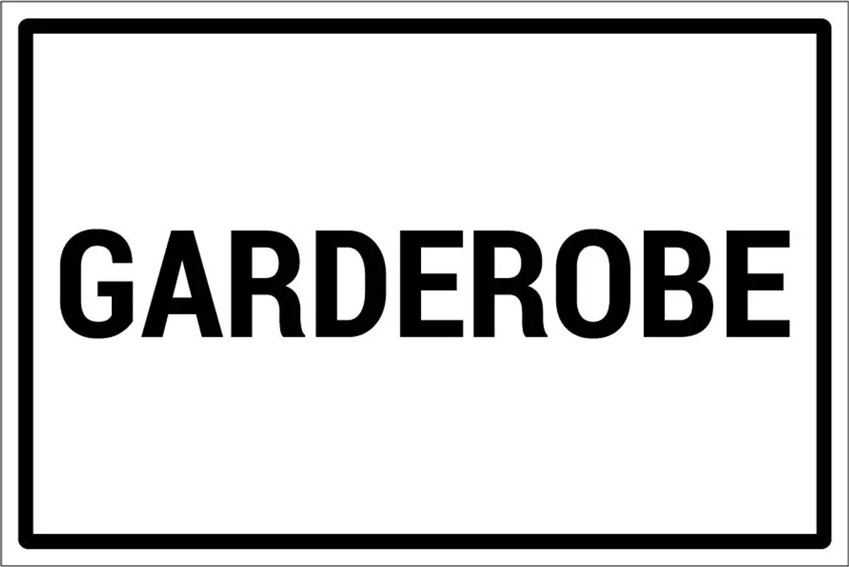Garderobe sticker | 18 x 12 cm
