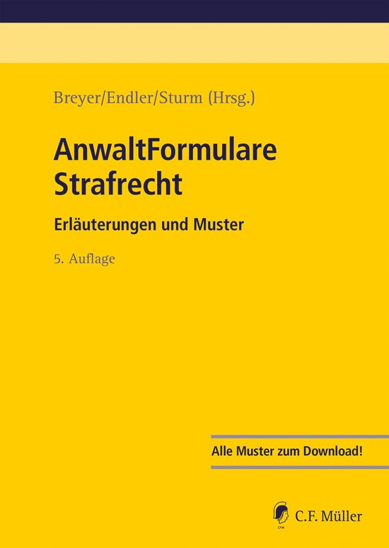 AnwaltFormulare Strafrecht - cover
