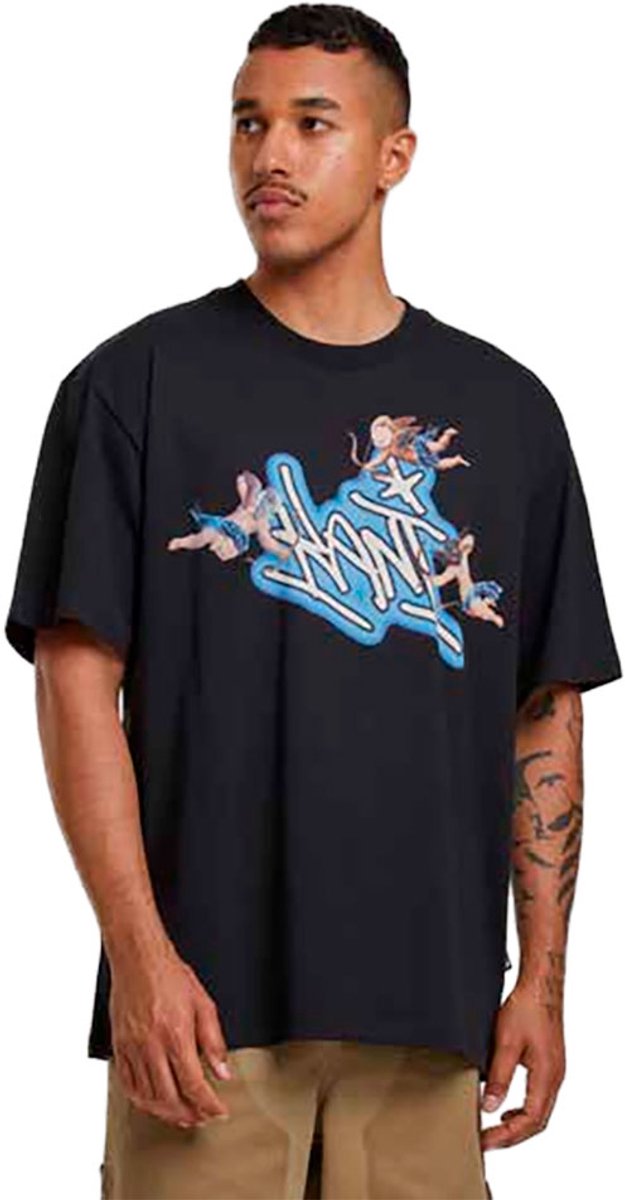 Karl Kani Airbrush Amor T-shirt Met Korte Mouwen Zwart L Man