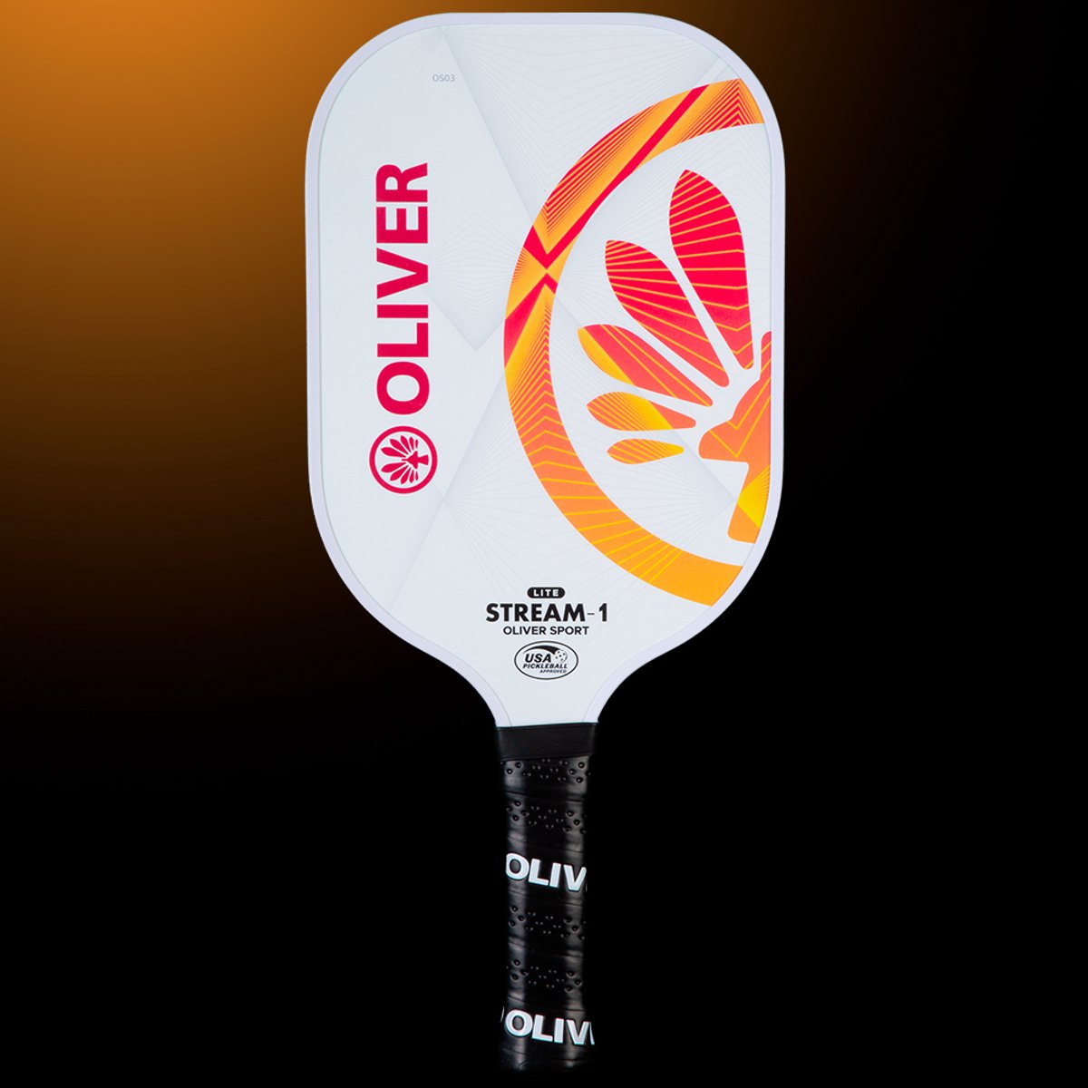 Oliver STREAM-1 Lite pickleball racket - wit / oranje