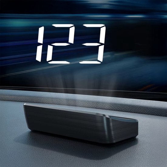Tech Essentials Automatische - GPS Snelheidsmeter Auto HUD - USB-C - Wit - Head Up Displays - Plug en Play