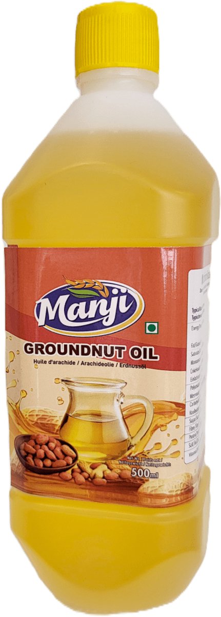 Manji - Pinda Olie - Groundnut Oil - 3x 500 ml