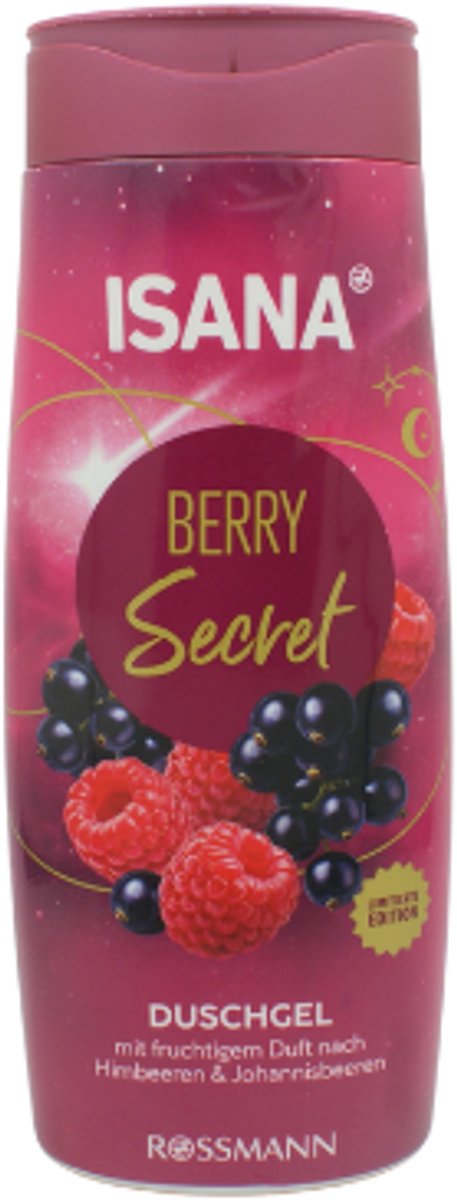 Winter Douchegel - Berry Secret - Isana | 1x 300ml - Framboos & Aalbes | Limited Edition - Wintergeur Douchegel