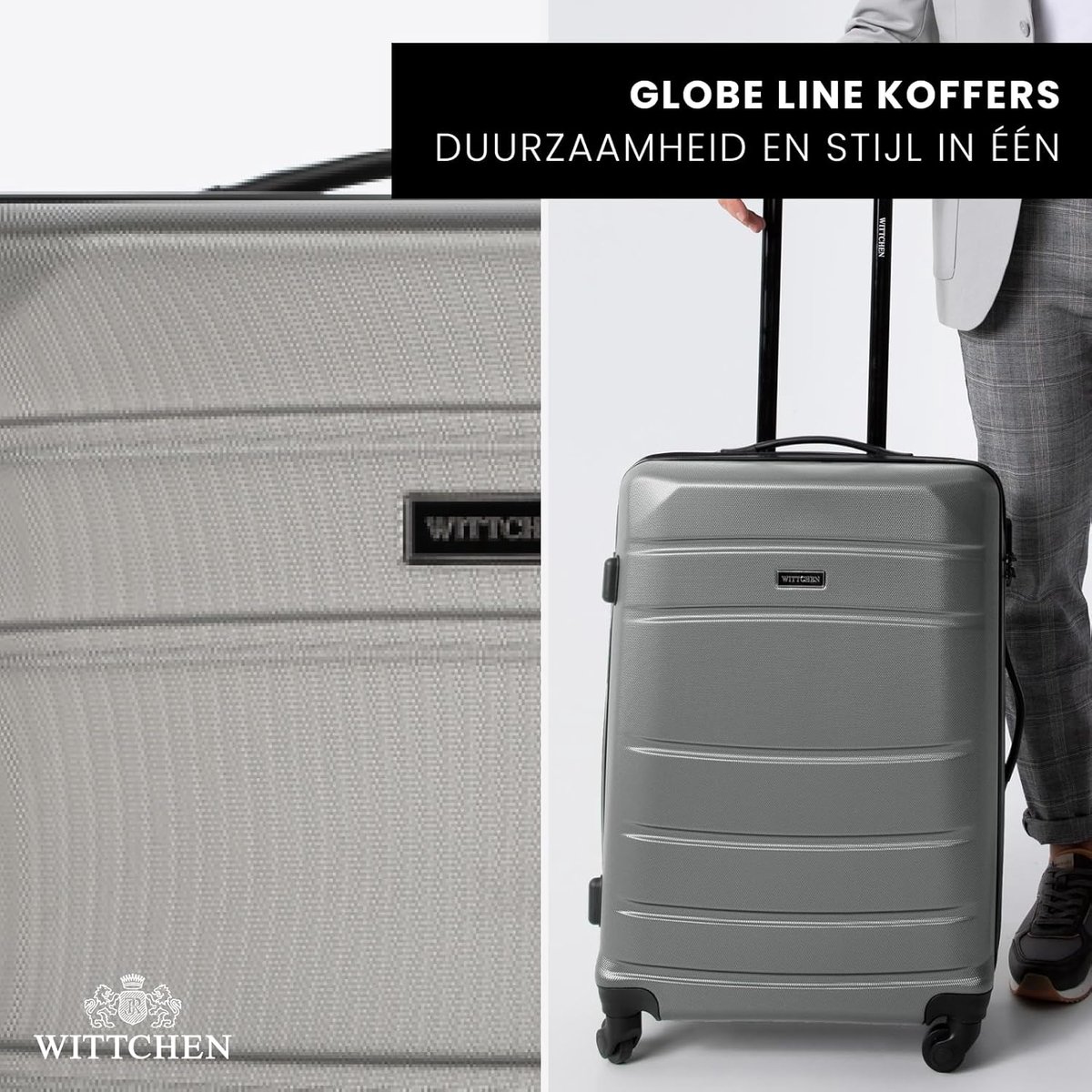 Toilettas Cosmetica Koffer met Globe Design