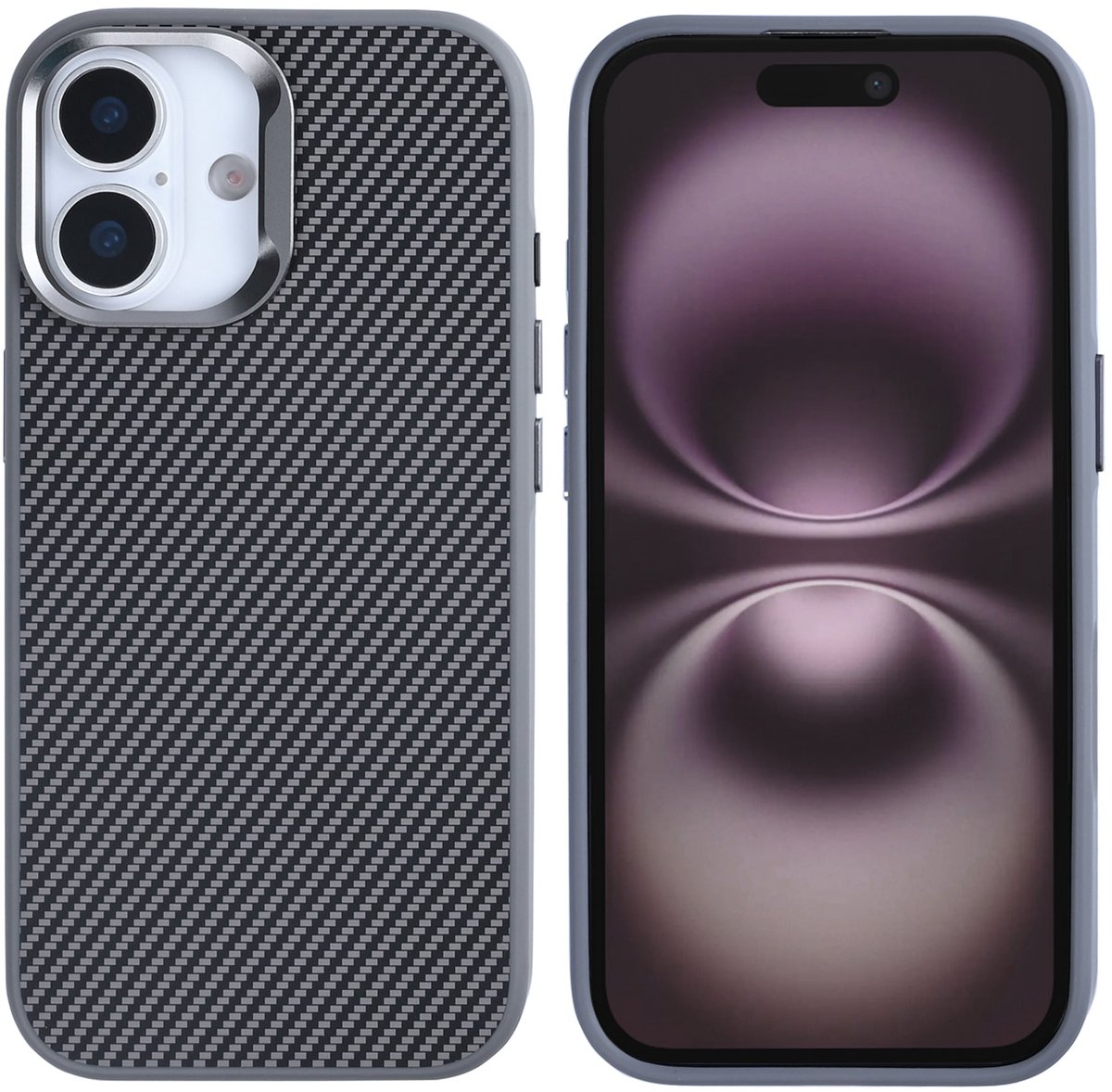Rixus Mag Carbon With MagSafe For Apple iPhone 17 Titanium Grey