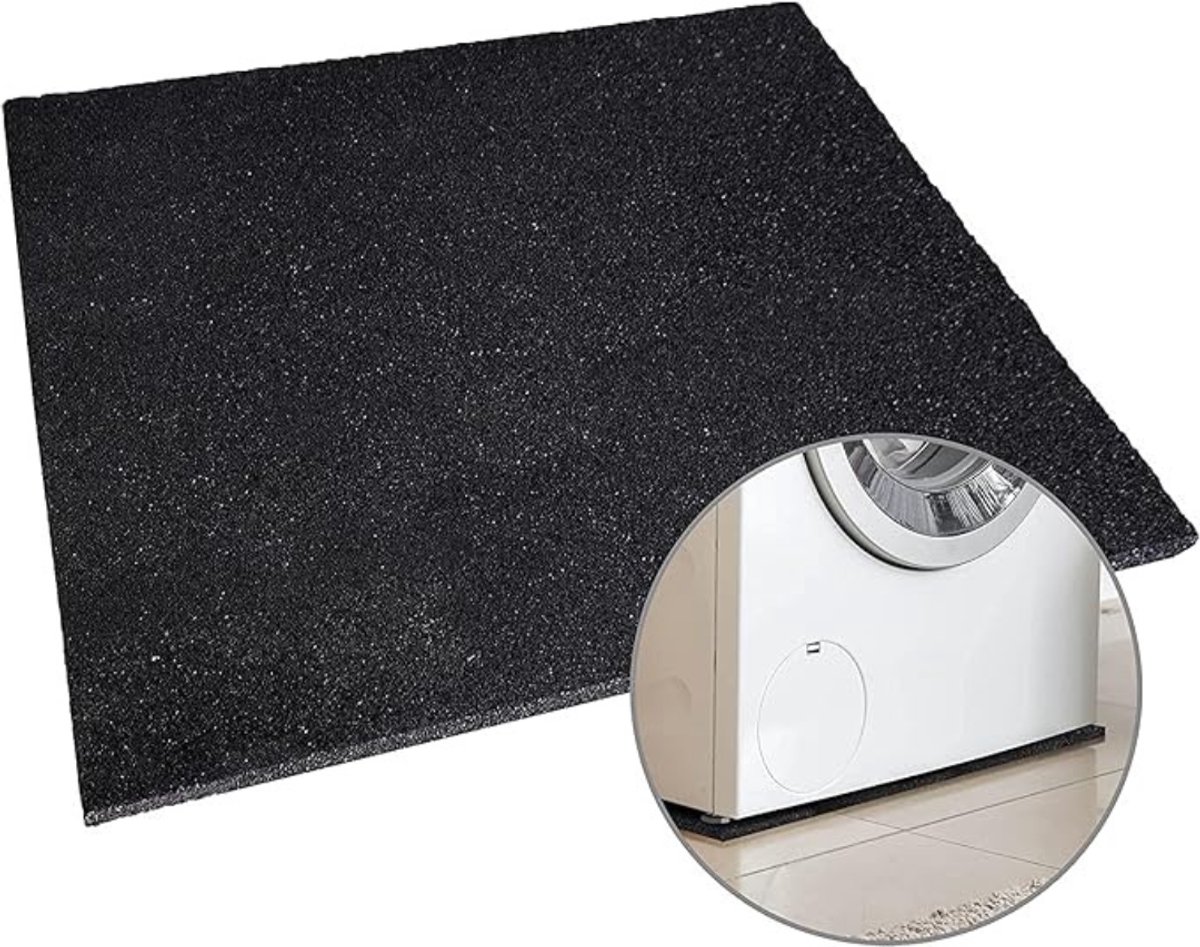 Lexium Anti Trillingsmat Wasmachine - en Wasdroger - Geluidsdempende Antislip Mat - Rubber Mat Trillingsdempers - Trillingsdempers wasmachine – Extra dik - Voetjes wasmachine & droger - Wasmachine demper – Anti trillings - vibratie - dempers pads – A