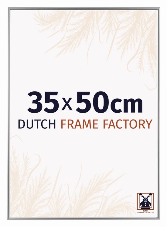 Fotolijst 35x50 cm - Kunststof - Zilver Hoogglans - Easy