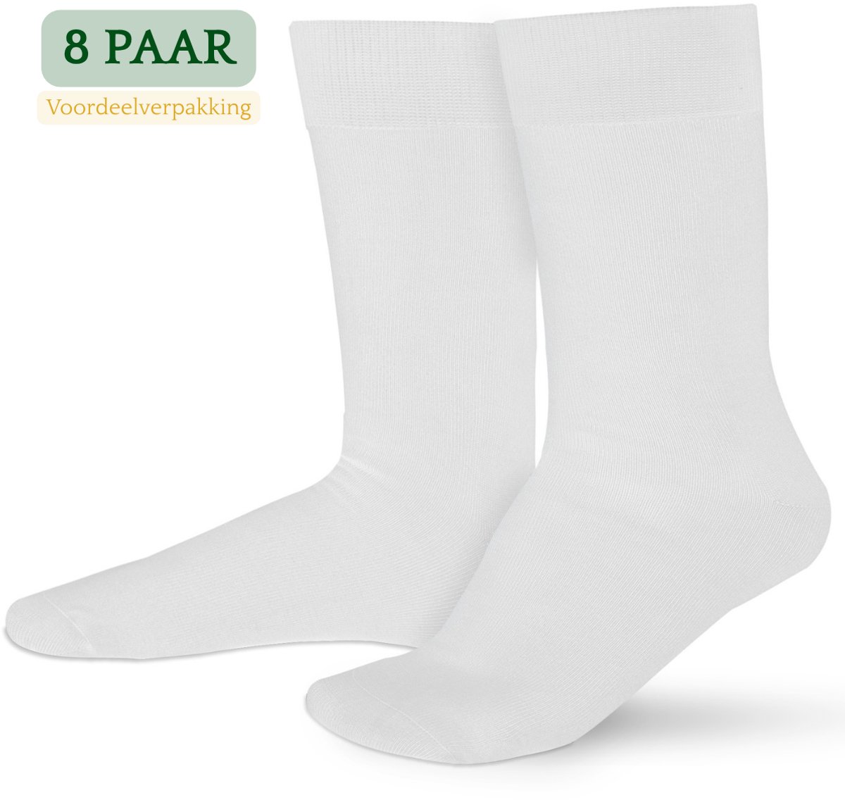 Hipperboo® 8 Paar Bamboe Sokken - Maat 35-38 - Wit - Dames Sokken - Bamboe Kousen - Naadloos - Naadloos - Hypoallergeen - Zijdezacht - Vochtregulerend