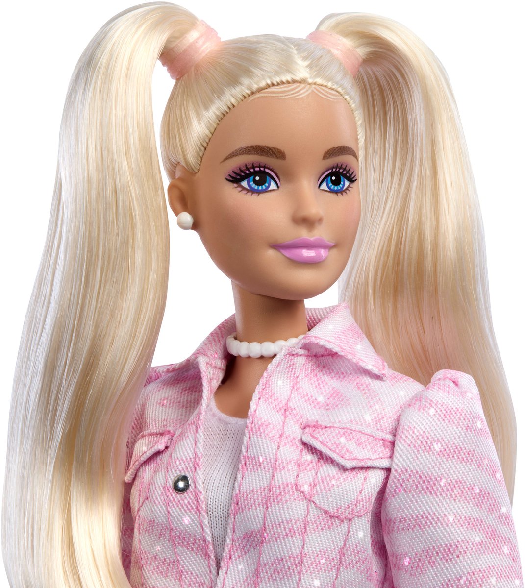 Barbie Deluxe Stijl - Roze Denim Jasje met Bijpassende Rok - Modepop — afbeelding 4