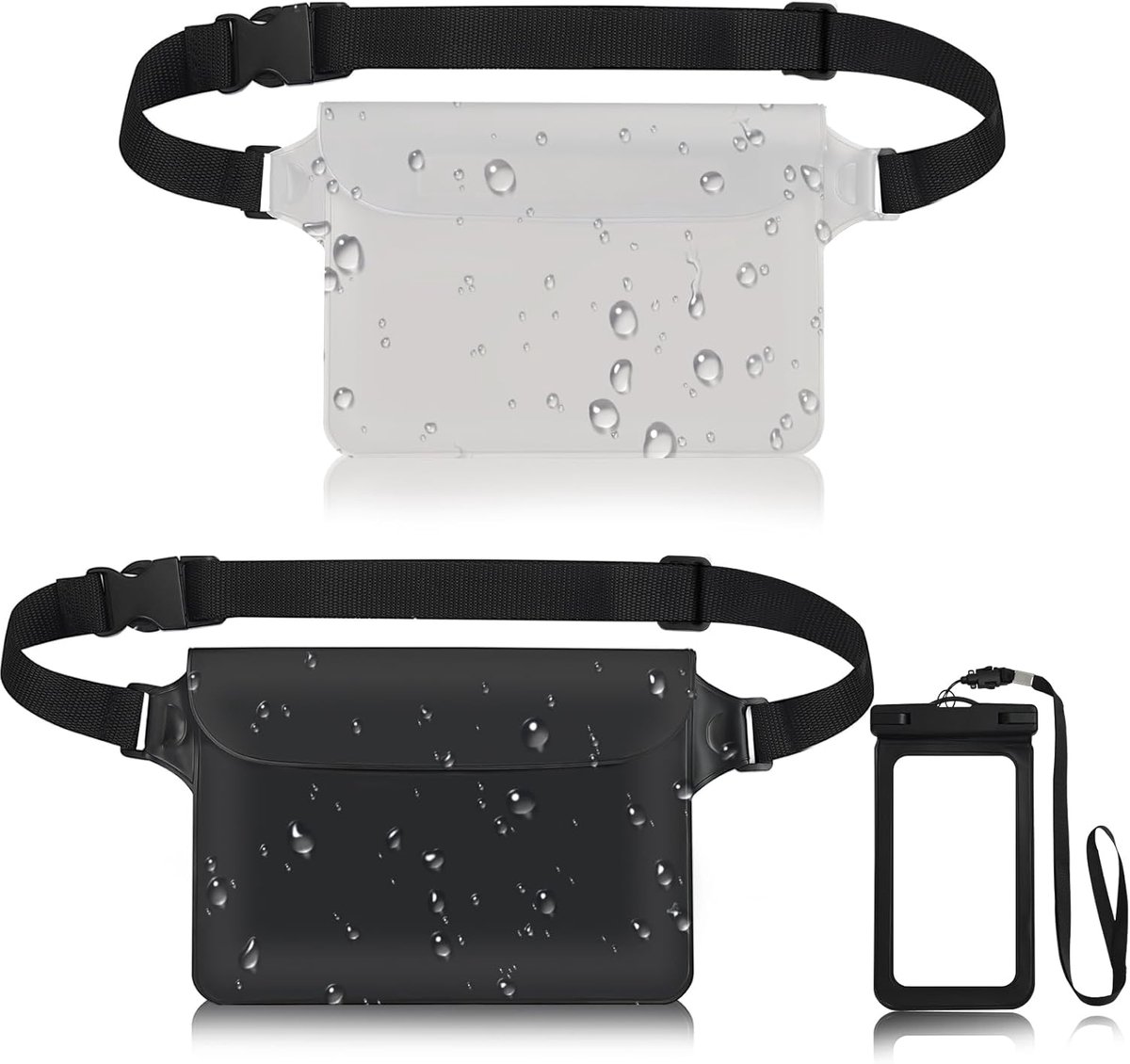 Waterdichte Heuptas - 2 Stuks met Telefoonhoes voor Diverse Wateractiviteiten