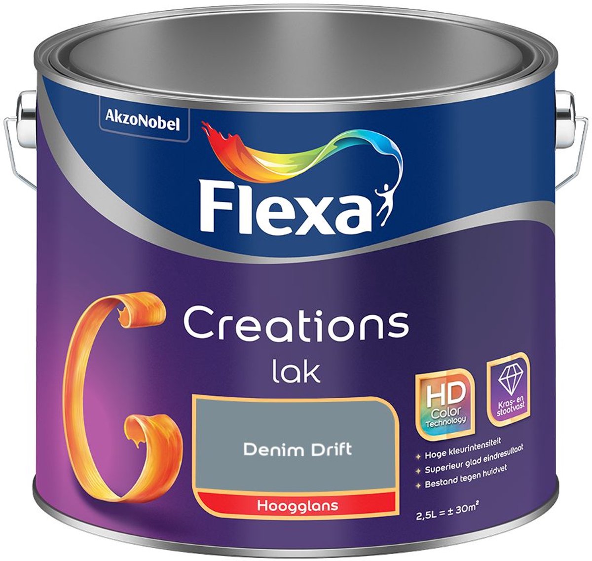 Flexa - Creations Lak Hoogglans - Denim Drift - Mengverf - 2.5 L