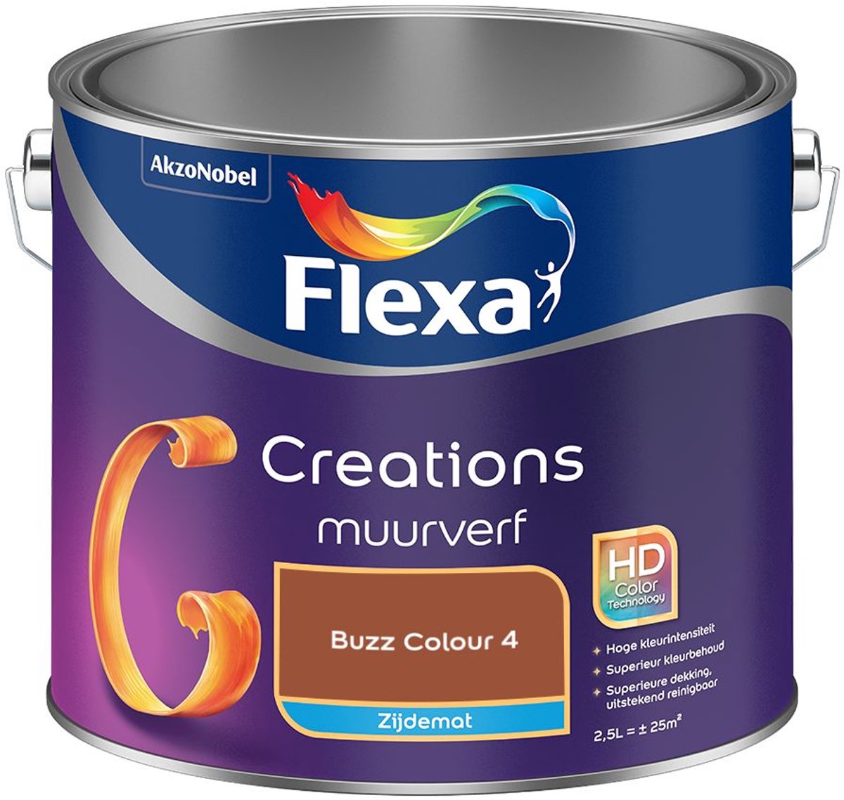 Flexa Creations Muurverf Zijdemat Buzz Colour 4 2,5 L
