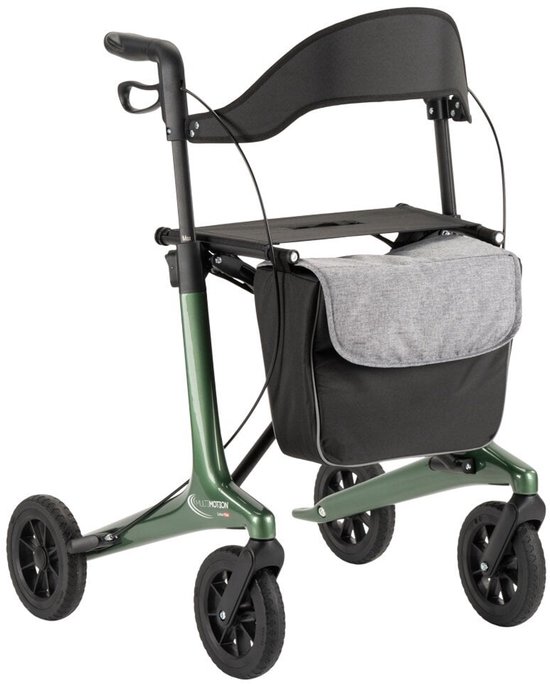 MultiMotion - Carbon rollator maat M - 5,5 kg - Softwielen - Groen