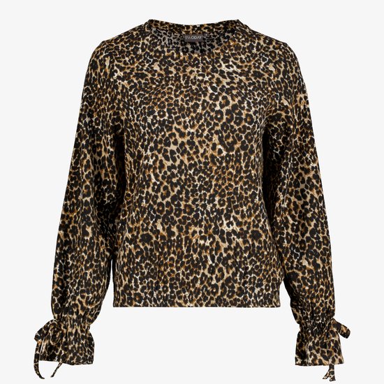 Chemisier femme TwoDay à imprimé léopard et nœuds - Marron - Taille XXL