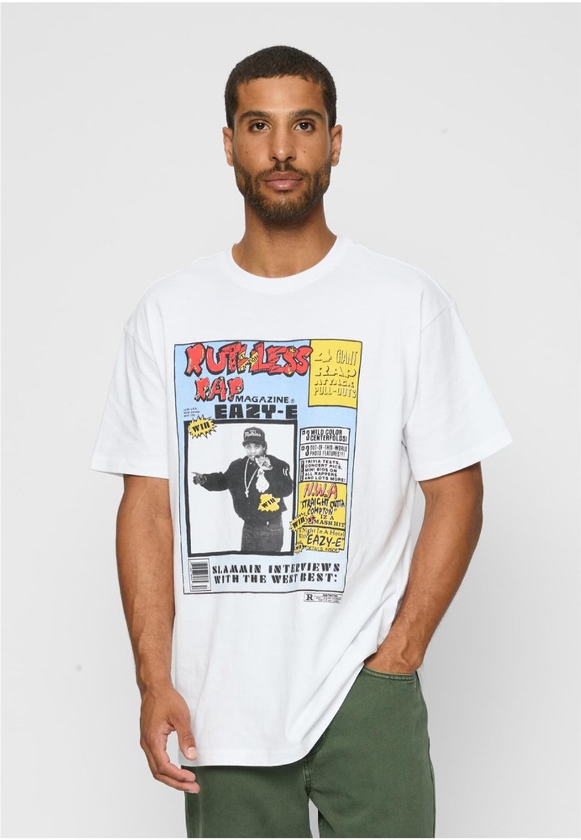 Mister Tee T-shirt Eazy-E Rap Magazine Oversize Tee Wit