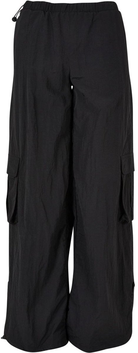 Urban Classics Wide Crinkle Nylon Cargobroek XL Zwart