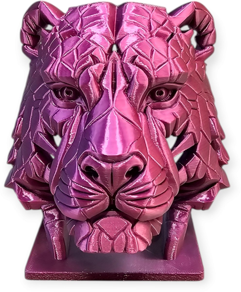 Layerzz - 3D geprinte Tijger kop - eyecatcher - uniek - kleur - interieur - trend - Fire Night (LIMITED EDITION)