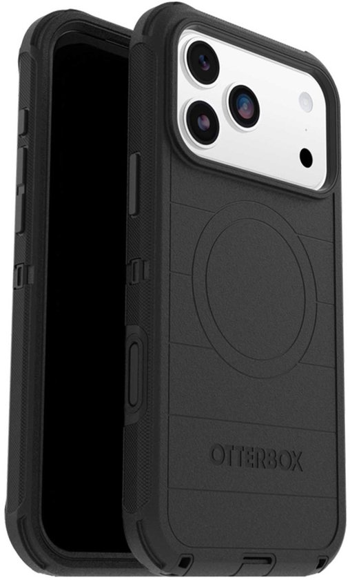 Coque Otterbox Defender Pro compatible avec iPhone 17 Pro Max - Coque arrière magnétique avec contrôle de l'appareil photo - Zwart