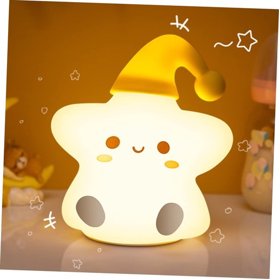 Nachtlicht - sfeerlicht - Cartoon lamp - Oplaadbare bed koplamp - Mood verlichting - Zeven kleuren verstelbaar - Sterren sfeerlicht - Schattig warm - Geschikt voor kinderkamers en kinderopvoeding - een geweldig cadeau voor kinderen van Merkloos — afbeelding 5