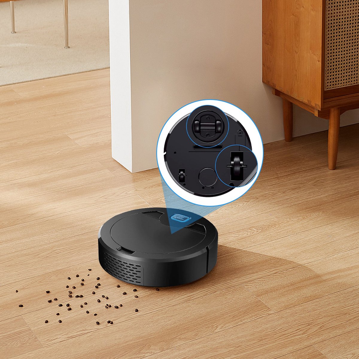 Afbeelding 3 van Robotstofzuiger met Dweilfunctie - Dweilrobot - Stofzuiger Robot - Robot Stofzuiger met Laadstation - Geschikt voor Huisdieren - 15000Pa