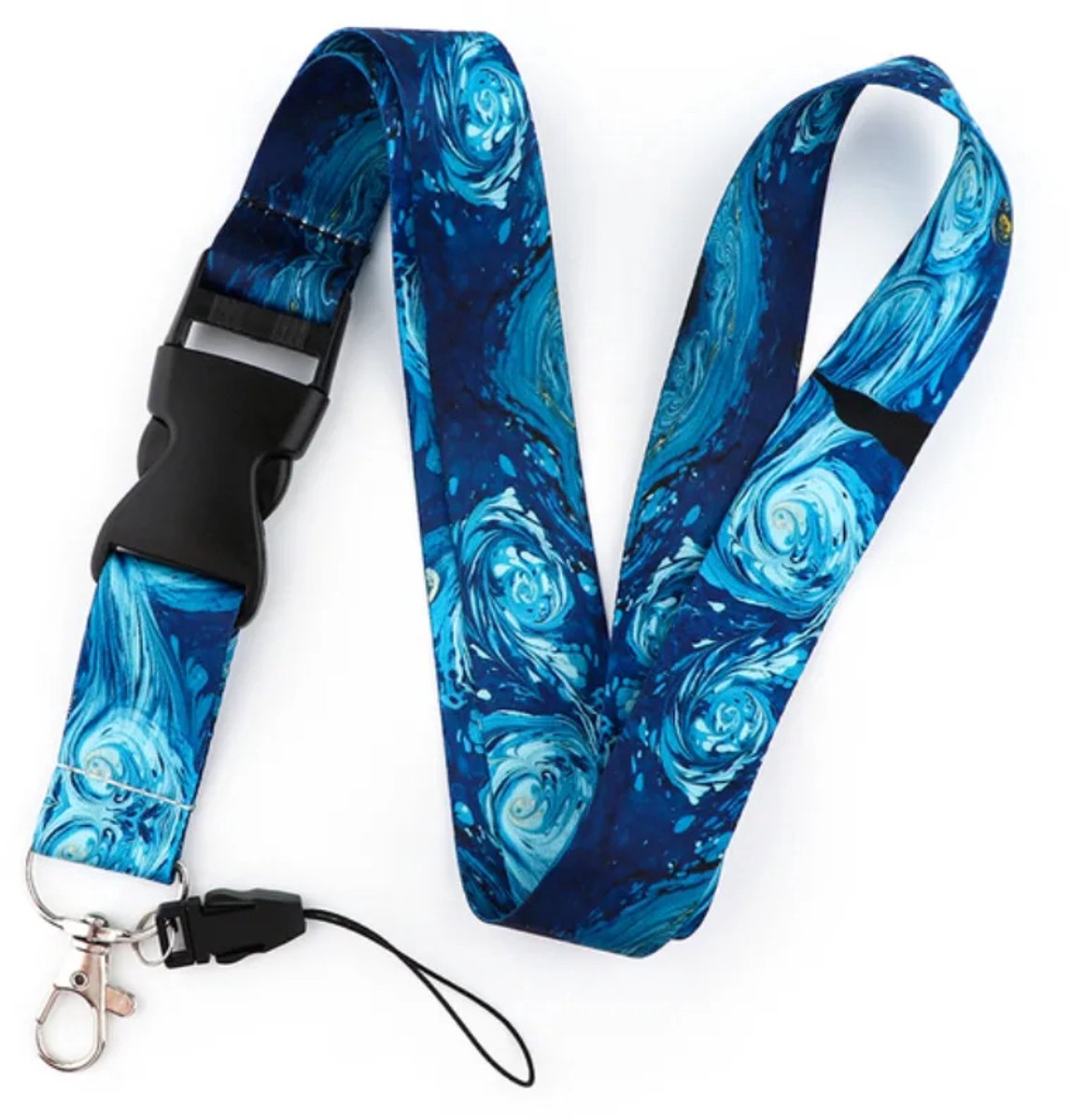 Travel Cords - Keycord Stars - Vincent Van Gogh - met Kliksysteem - inclusief telefooncord - kunst