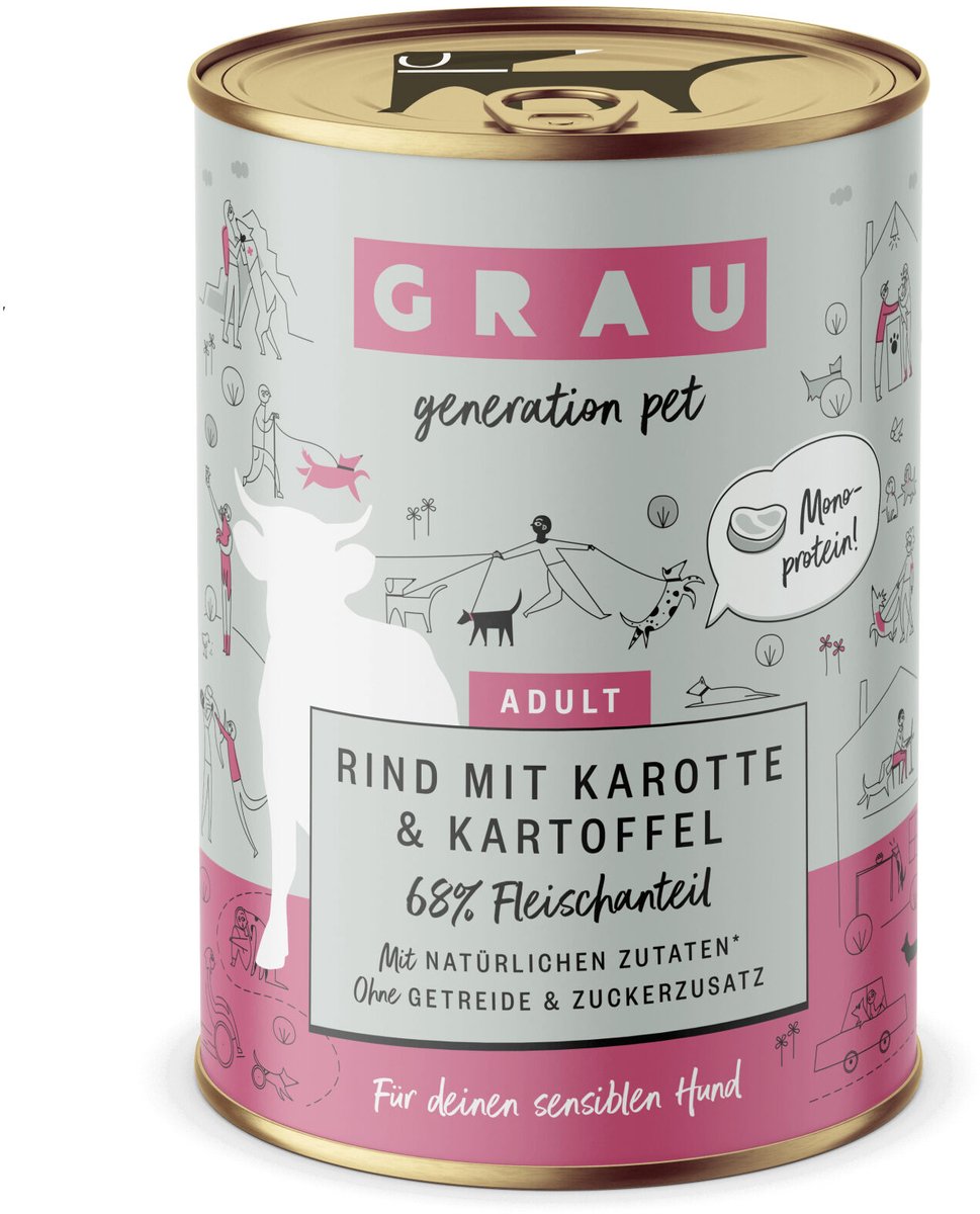 Grau Graanvrij Rund met Wortel en Aardappel Blik - 6 x 400 g