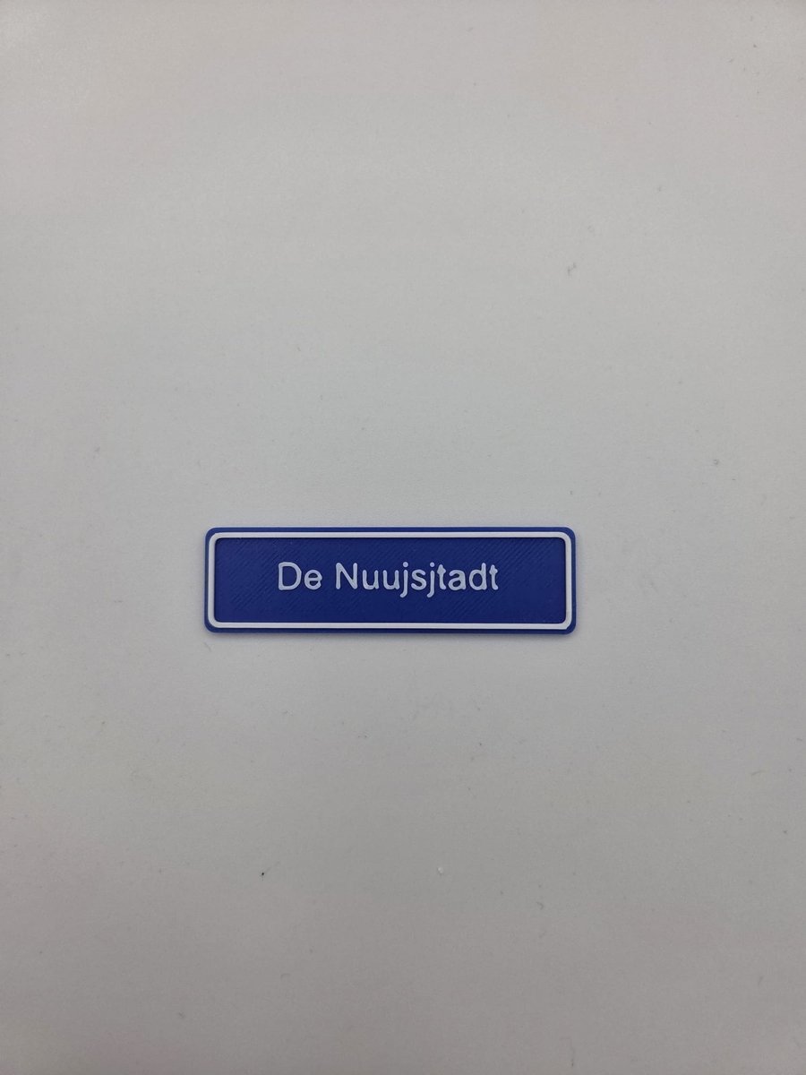 3D plaatsnaam speldje De Nuujsjstadt