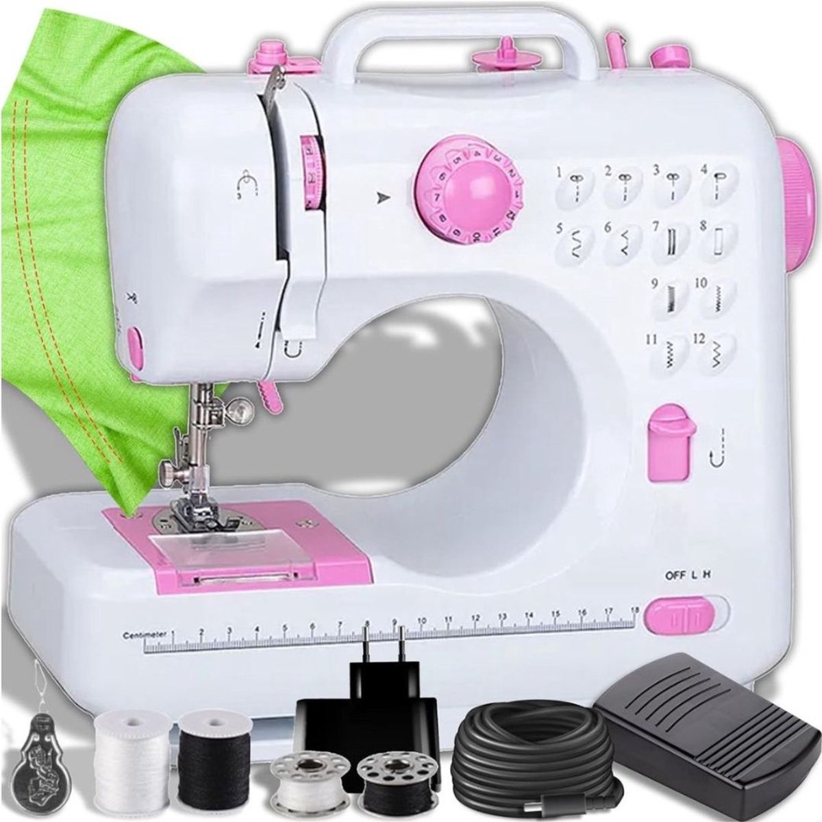 MKSS® Kindernaaimachine - Naaimachine voor Kinderen - Naaien Kinderen - 30x20x10cm - Wit