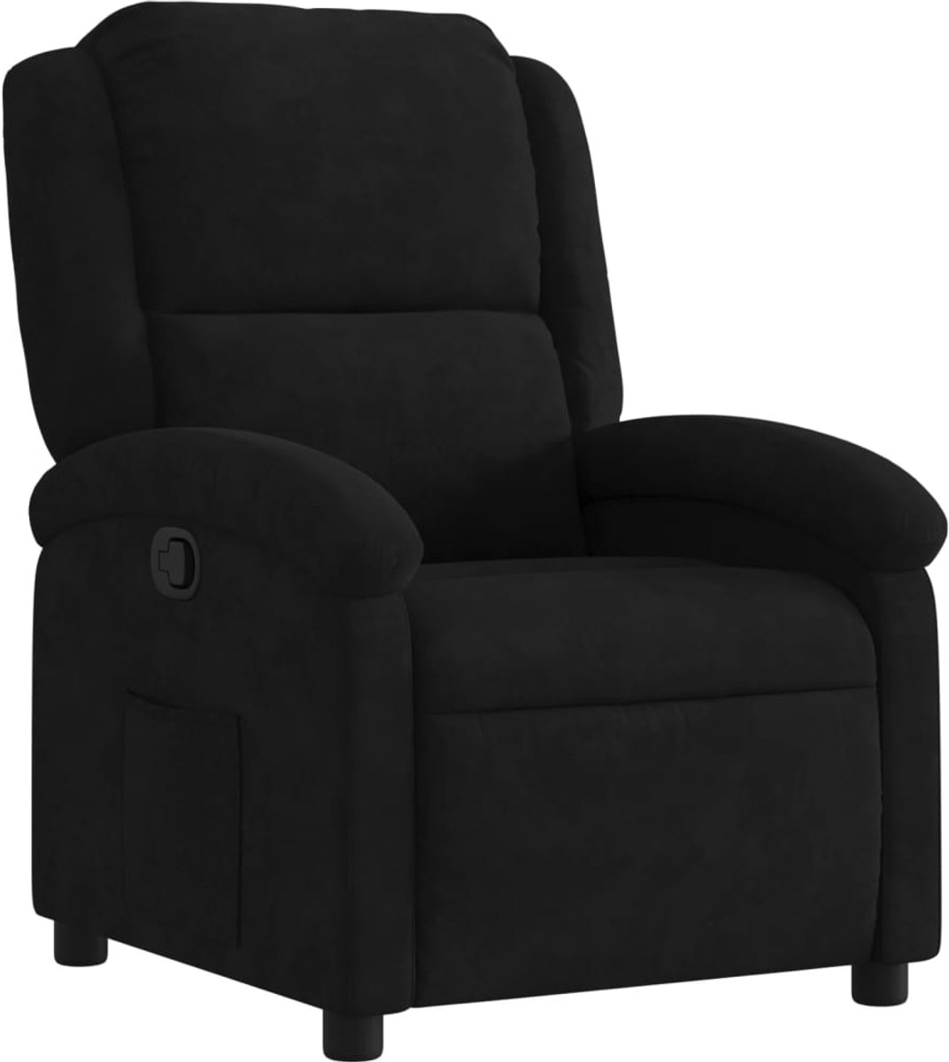 vidaXL Relaxfauteuil - Zwart - Fluweel