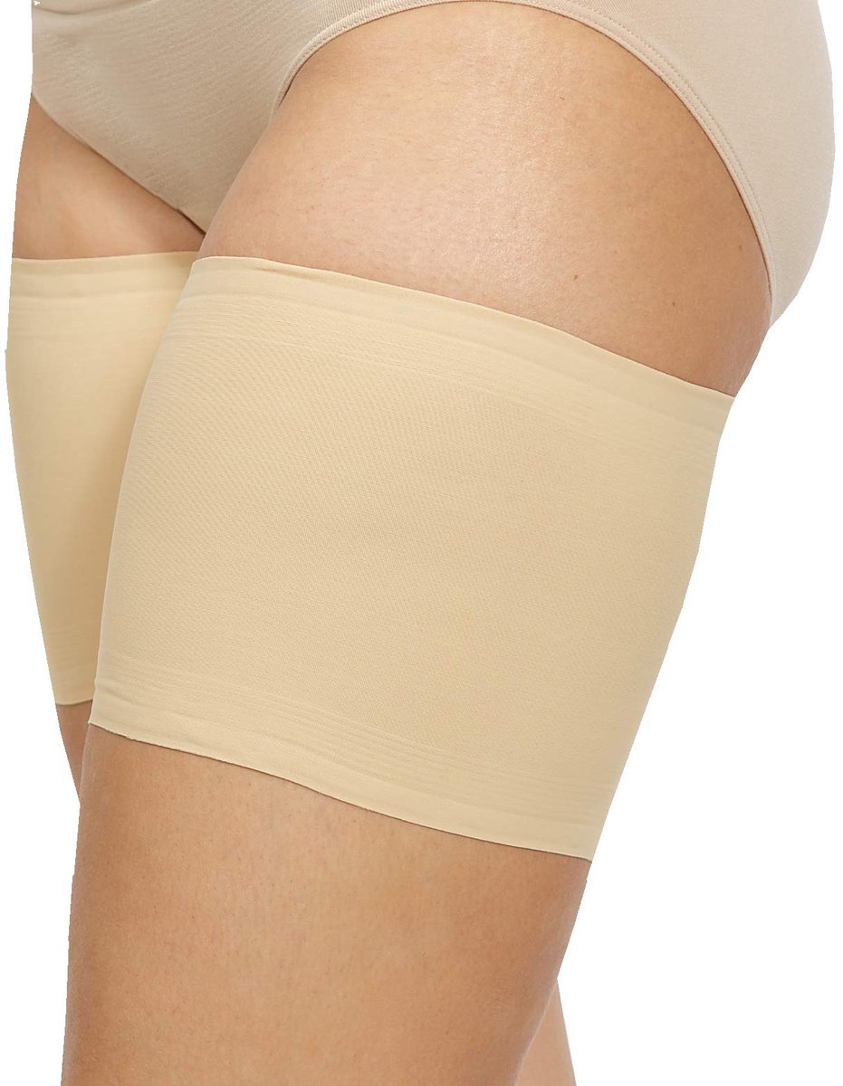 Bandelettes Original bovenbeenbanden – unisex anti-schuur & antislip – Maat A 53–57 cm – Beige