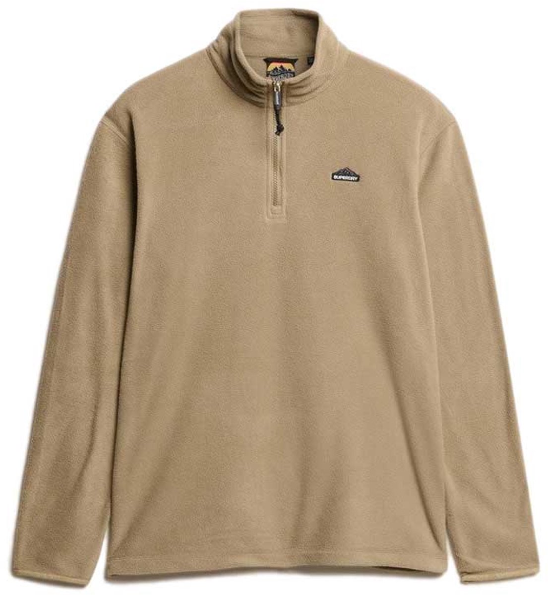 Superdry Trui Polar Fleece Half Zip M2014194a Winter Twig Mannen Taupe