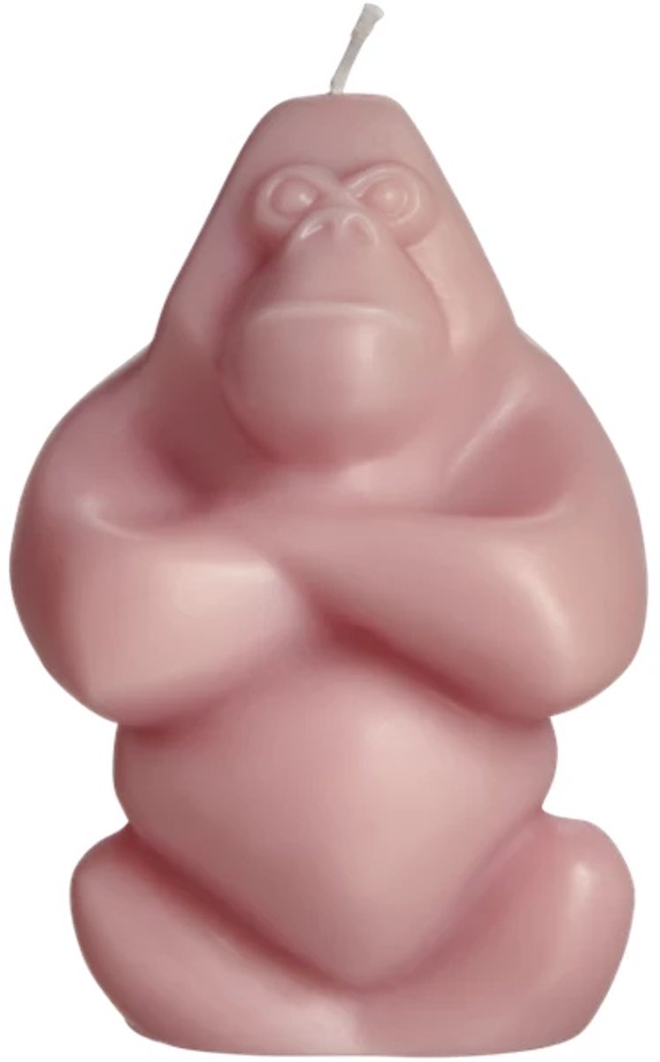 Kosta Boda Gabba Gabba gorilla kaars H11.5cm roze