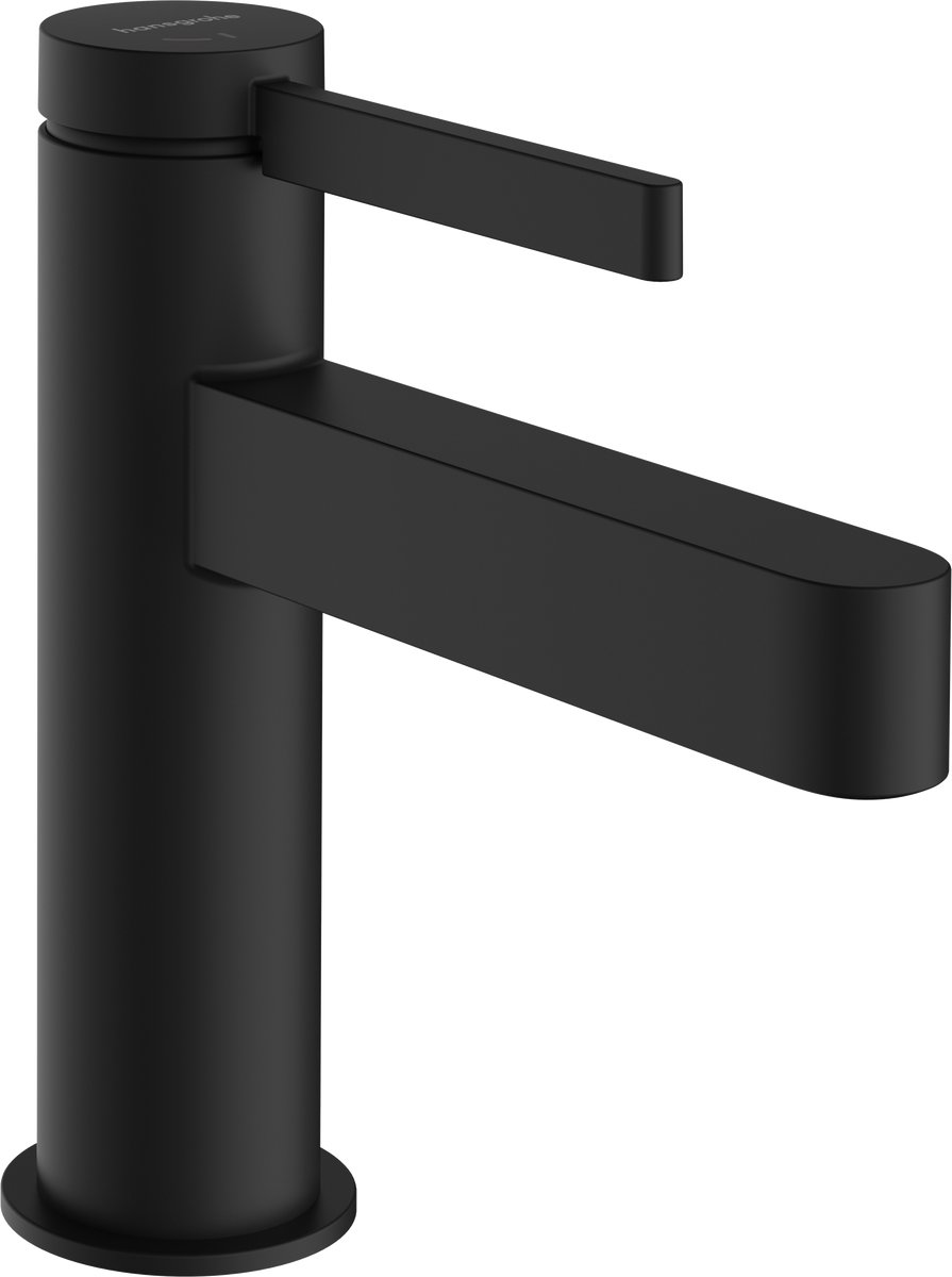hansgrohe Finoris - Wastafelmengkraan - Ééngreeps bediening - CoolStart energiebesparend - Push-open afvoer - 100mm - Mat Zwart