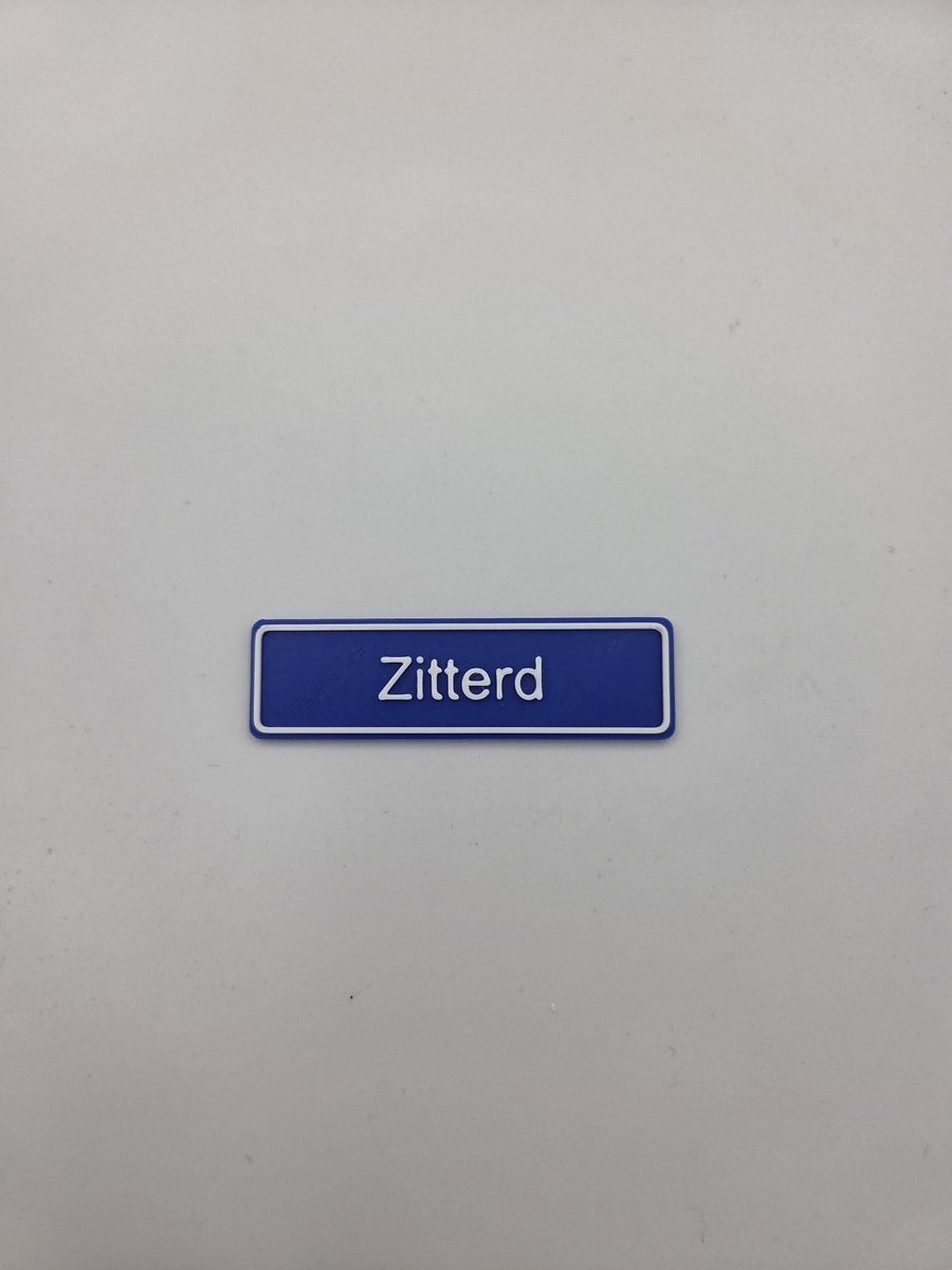 3D plaatsnaam speldje Zitterd